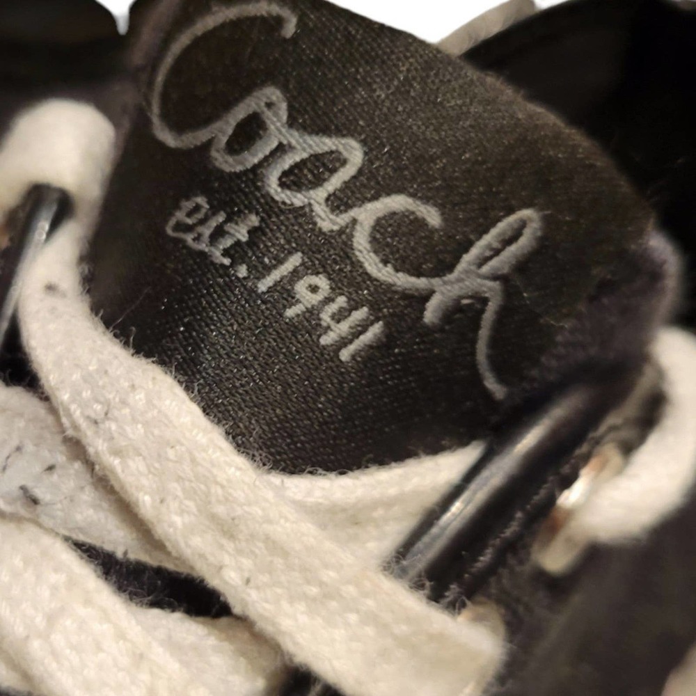 COACH designer black and gray sneakers size 7 - Picture 5 of 11